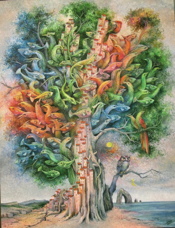 Jacques CASTELL  Symbiose vitale 116x89cm 