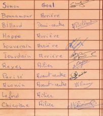 Feuille de match