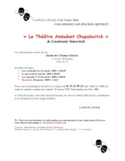 Lettre_Théâtre Ambulant Chopalovitch - 2009